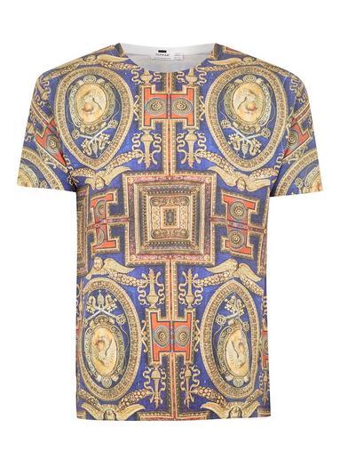Topman Mens Multi Baroque Print T-shirt