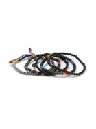 Topman Mens Green Multipack Beaded Bracelets*