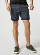 Topman Mens Navy Print Chino Shorts