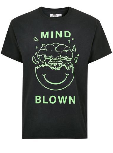 Topman Mens Black 'mind Blown' T-shirt