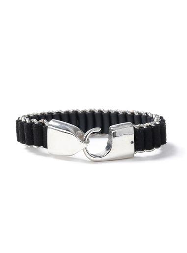 Topman Mens Black Oversized Woven Bracelet*