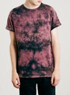 Topman Mens Black And Pink Washed T-shirt
