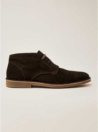 Topman Mens Selected Homme Dark Brown Suede Royster Desert Boots