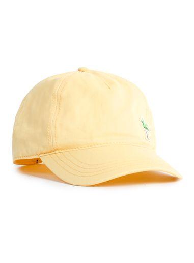 Topman Mens Yellow Palm Tree Badge Curved Peak Cap