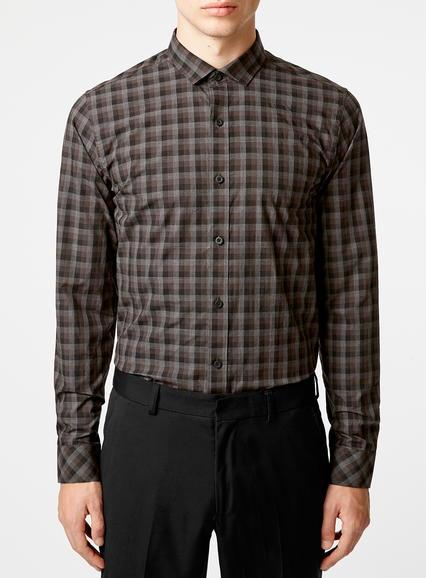 Topman Mens Red Selected Homme Check Shirt