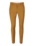 Topman Mens Yellow Dark Camel Ultra Skinny Fit Suit Pants