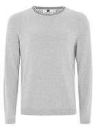 Topman Mens Grey Gray And Navy Sweater