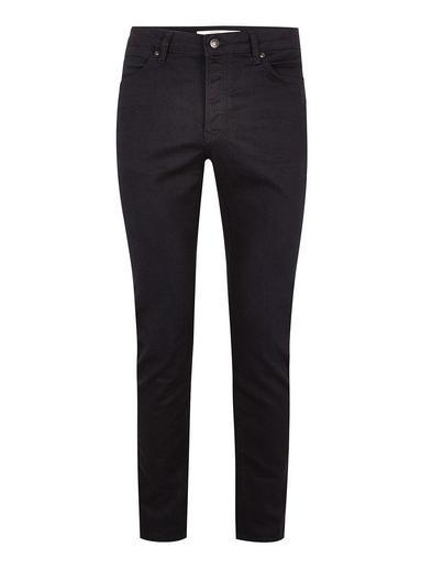 Topman Mens Dark Blue Coated Stretch Slim Jeans
