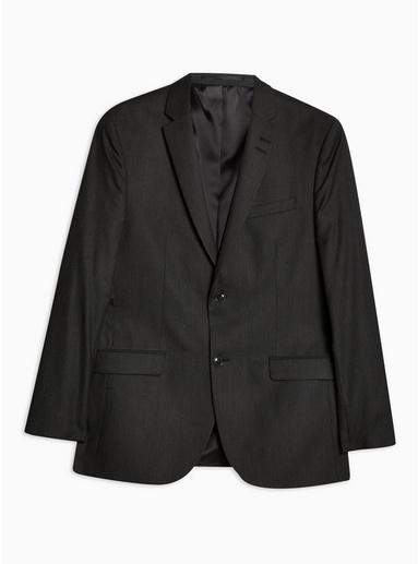 Topman Mens Grey Charcoal Tailored Blazer