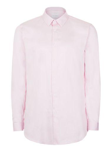 Topman Mens Premium Pink Egyptian Cotton Slim Fit Dress Shirt