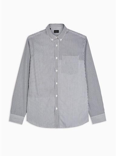 Selected Homme Mens Black Selected Homme Contrast Stripe Shirt