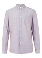 Topman Mens Red Light Burgundy Casual Oxford Shirt