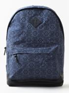 Topman Mens Blue Navy And Grey Paisley Backpack