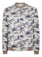 Topman Mens Brown Stone Floral Print Formal Bomber Jacket