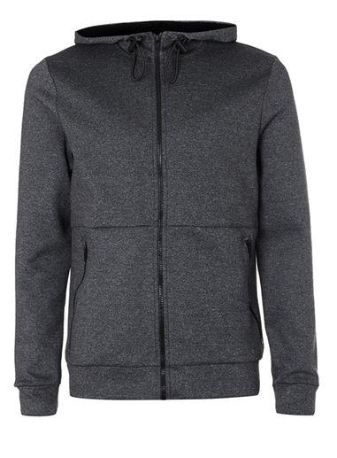 Topman Mens Grey Salt And Pepper Zip Through Hoodie