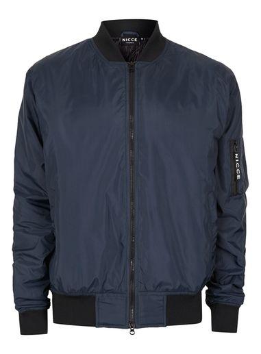 Topman Mens Blue Nicce Navy Ma1 Bomber Jacket