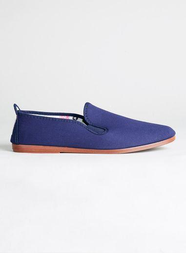 Topman Mens Blue Flossy Navy Plimsolls