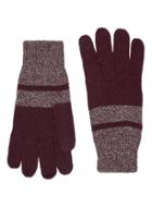 Topman Mens Red Burgundy And Camel Twist Gloves