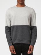 Topman Mens Grey And Charcoal Sweatshirt