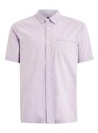 Topman Mens Purple Lilac Slub Short Sleeve Shirt