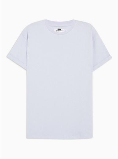 Topman Mens Light Blue Oversized Roller T-shirt