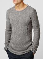 Topman Mens Mid Grey Rouges Of London Grey Roll Neck Sweater