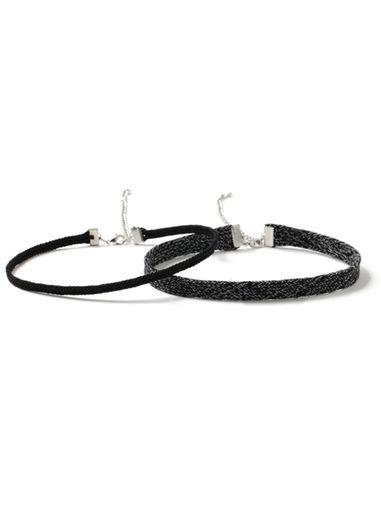 Topman Mens Black Fabric Choker Pack*