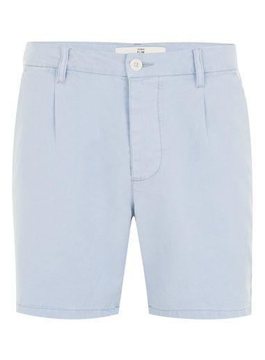 Topman Mens Multi Light Blue Tencel Slim Shorts