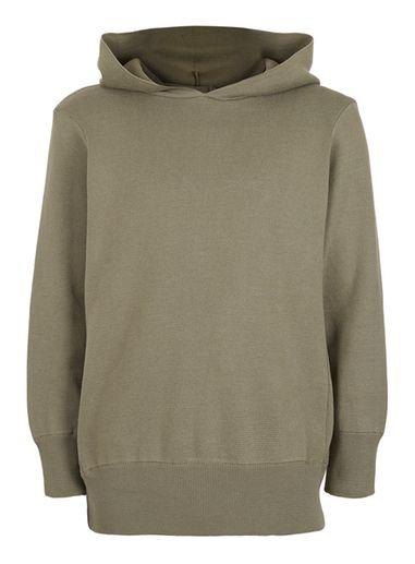 Topman Mens Green Khaki Knitted Oversized Hoodie