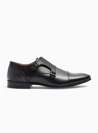 Topman Mens Black Bryant Monk Shoes