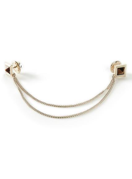 Topman Mens Brown Semi Precious Collar Tips*