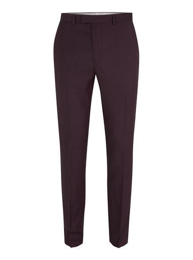 Topman Mens Red Plum Skinny Fit Suit Pants