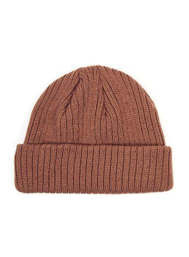 Topman Mens Brown Light Orange Mini Fit Beanie Hat
