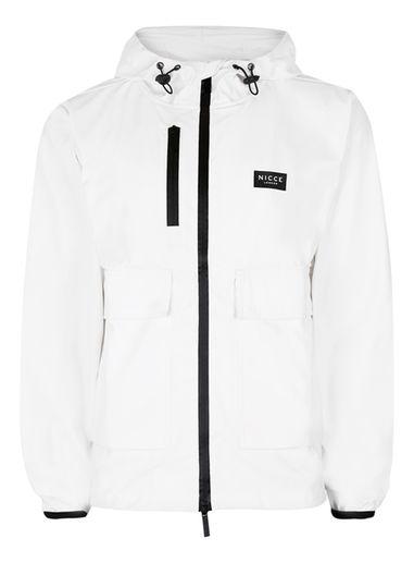 Topman Mens Nicce White Rain Jacket