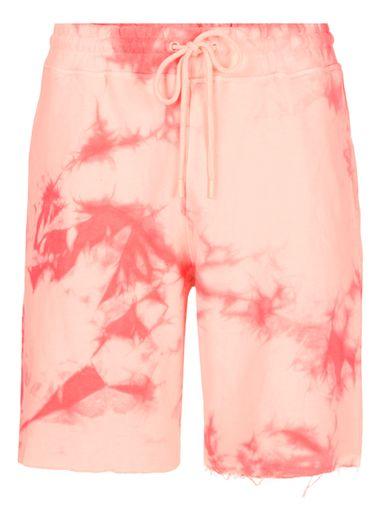 Topman Mens Pink Tie Dye Raw Edge Jersey Shorts