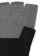 Topman Mens Black And Grey Colour Block Fingerless Gloves