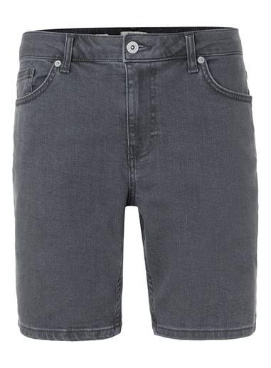 Topman Mens Grey Slim Denim Shorts