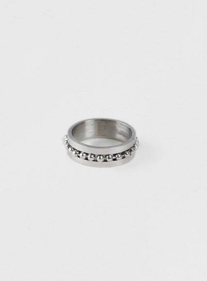 Topman Mens Metallic Ball Inlay Ring*
