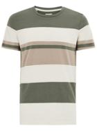 Selected Homme Mens Selected Homme Green Stripe T-shirt