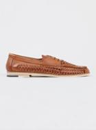 Topman Mens Black Marne Lace Tan Leather Weaved Lace Up Shoes