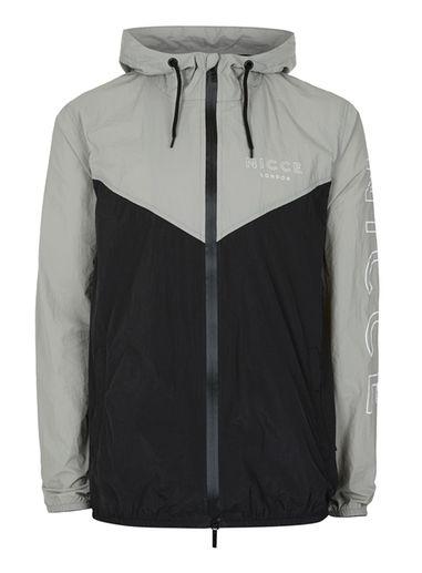 Topman Mens Nicce Grey And Black Chevron Lightweight Jacket