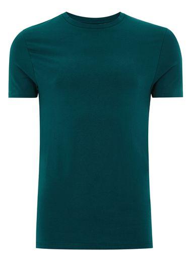 Topman Mens White Teal Ultra Muscle T-shirt
