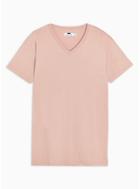 Topman Mens Dusty Pink Skinny V-neck T-shirt
