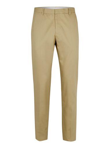 Topman Mens Beige Sand Cotton Twill Skinny Fit Pants
