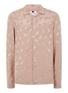 Topman Mens Dusty Pink Jacquard Shirt