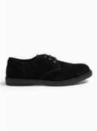 Topman Mens Black Faux Suede Angus Derby Shoes