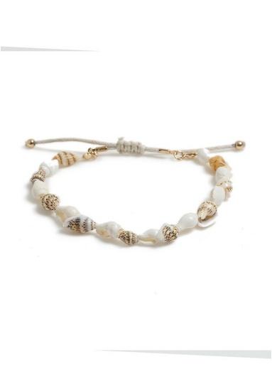 Topman Mens Cream Shell Bracelet*