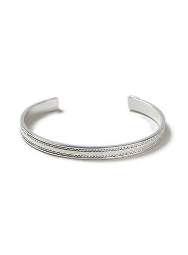 Topman Mens Silver Look Engraved Cuff Bracelet*