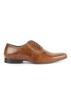 Topman Mens Tan Leather Oxford Shoes