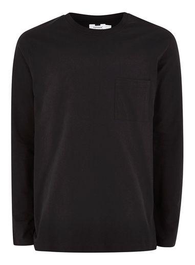 Topman Mens Black Skater T-shirt